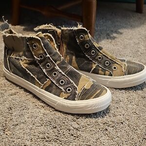 Camouflage High-Top Sneakers
